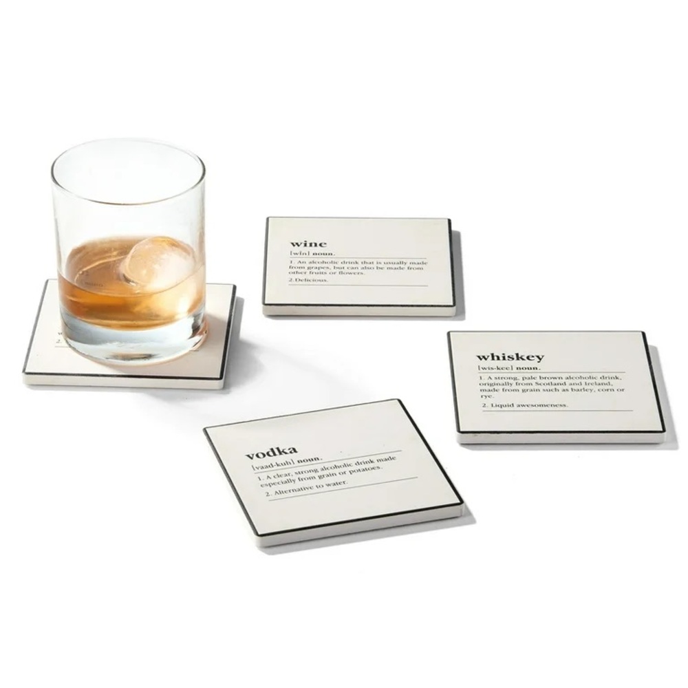 NWOT American Atelier Set of 4 Ceramic Coasters